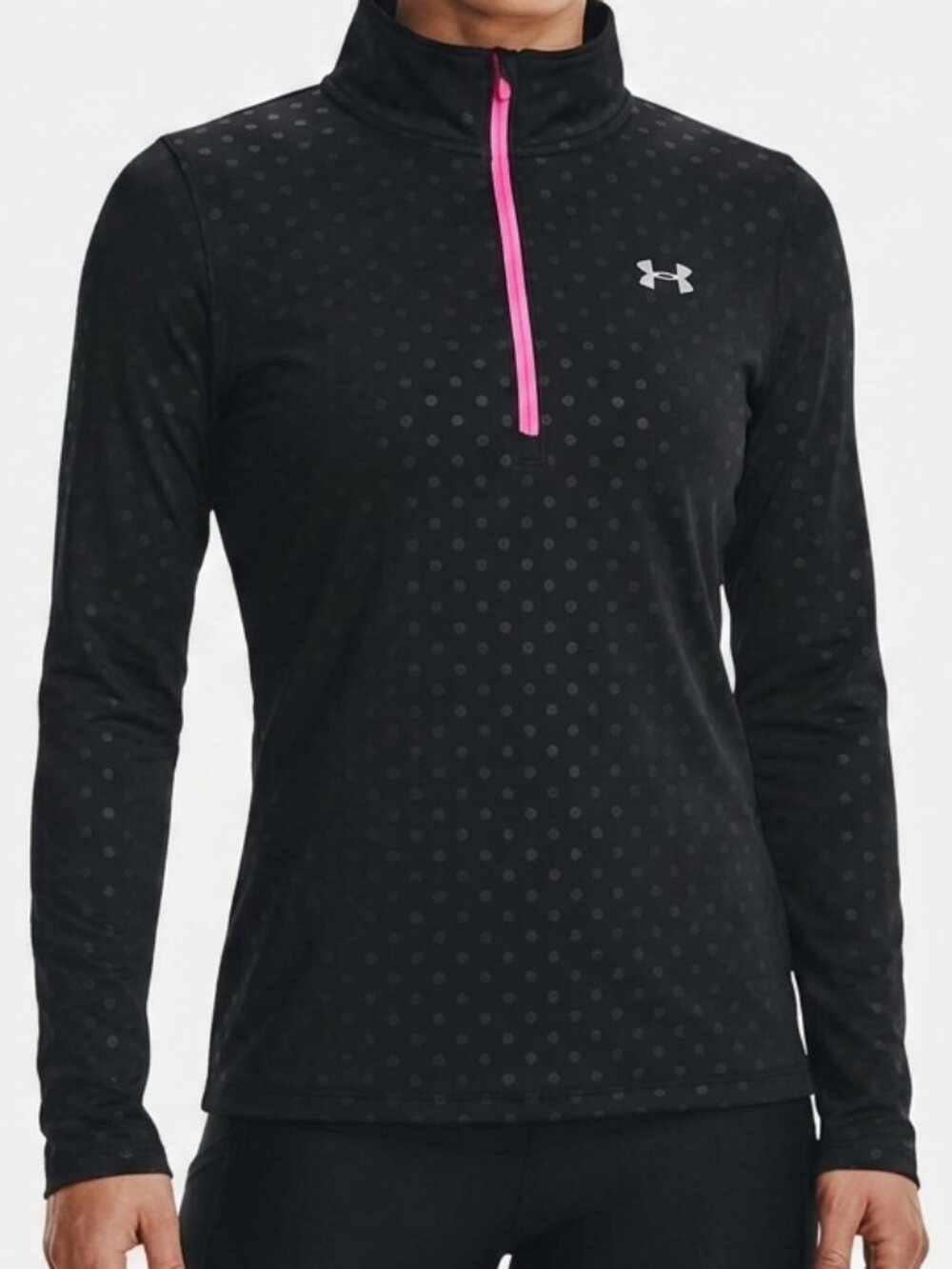 UNDER ARMOUR WOMENS HEATGEAR 1/2 ZIP LOOSE FITTING TOP SIZE M